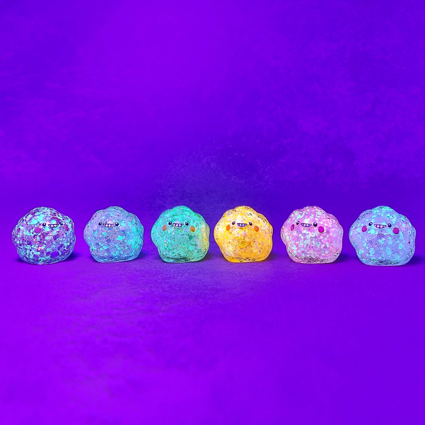 GID Light Blue Glitter BallBallInk 夜光粉藍閃粉波波墨