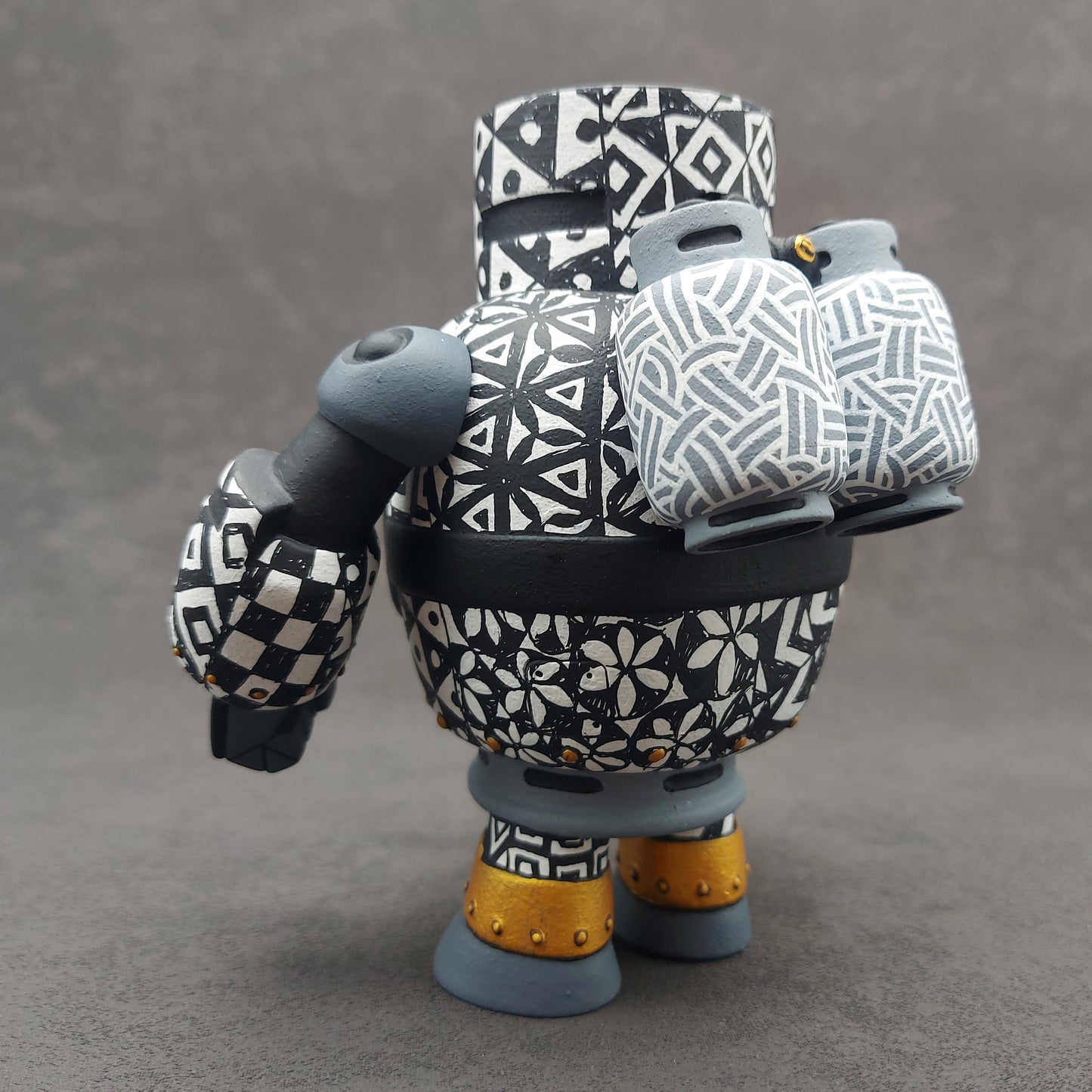 B&W Pattern Gastank Bot 黑白花紋石油氣重機