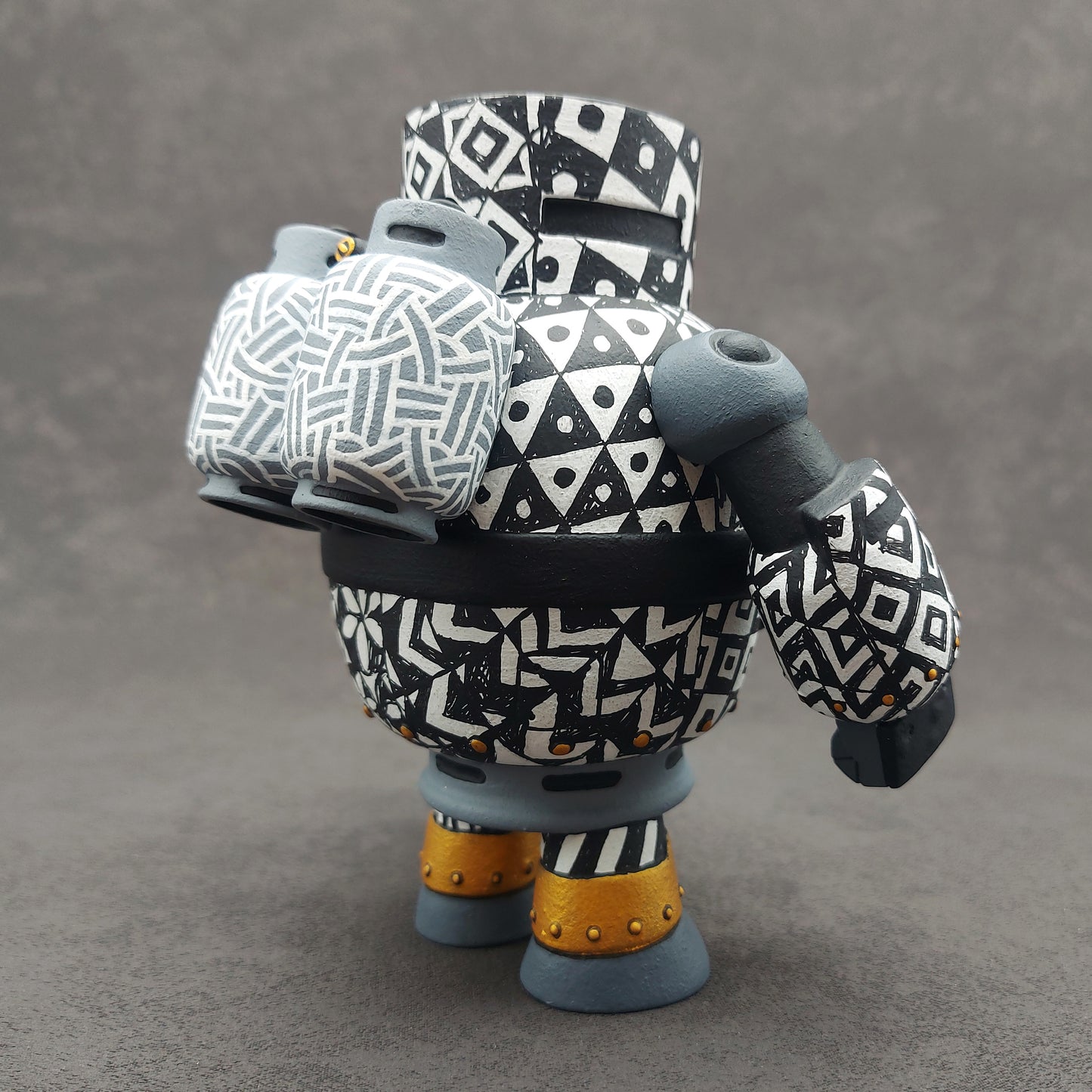 B&W Pattern Gastank Bot 黑白花紋石油氣重機