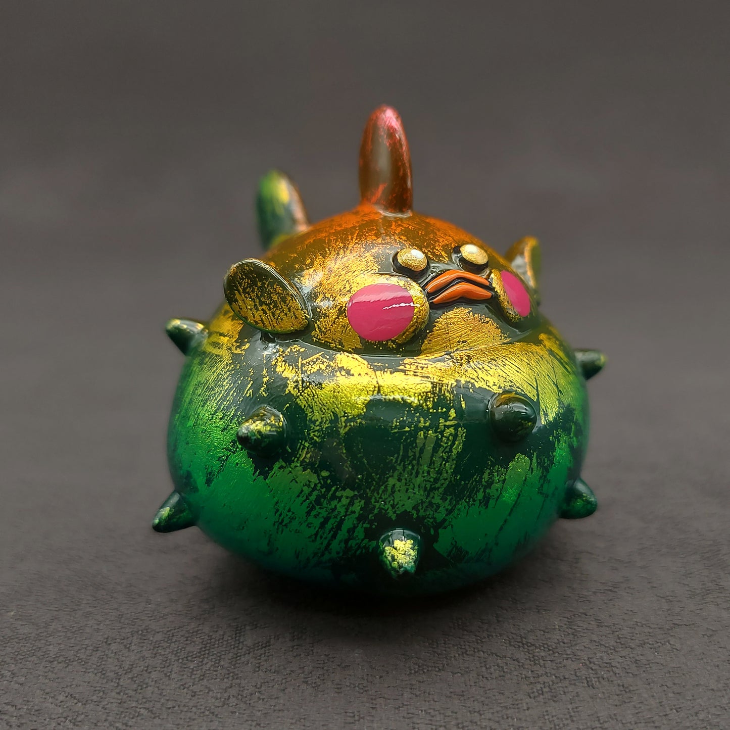 Fluorescence Foil Rainbow PufferBallFish 螢光金屬彩虹刺波魚