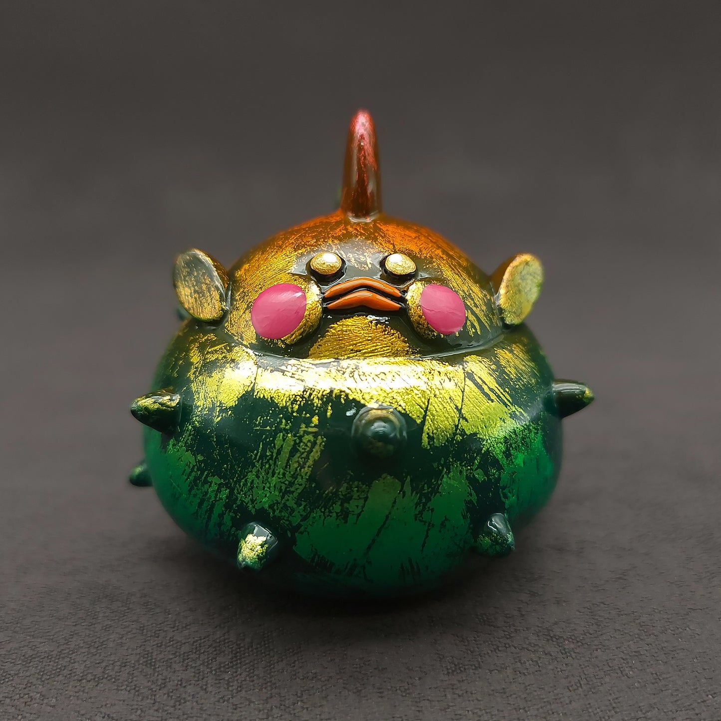 Fluorescence Foil Rainbow PufferBallFish 螢光金屬彩虹刺波魚