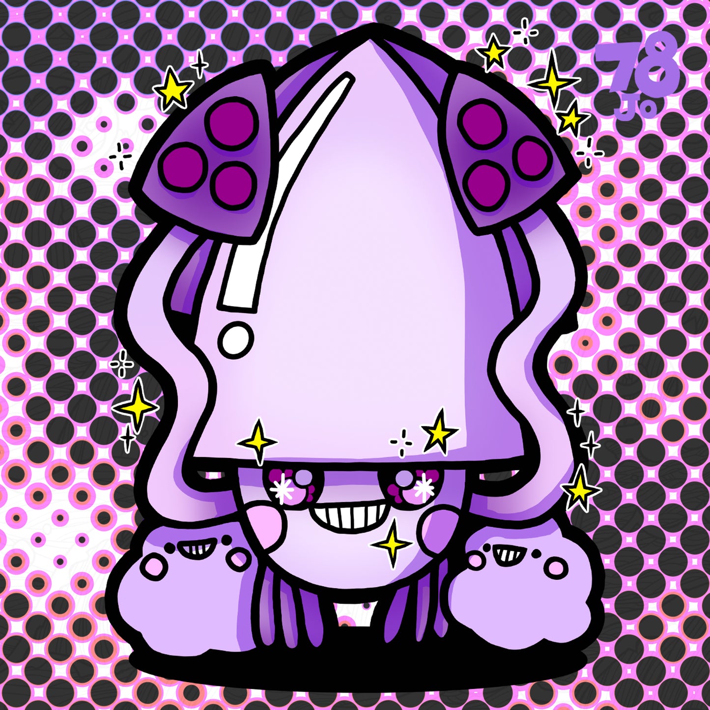 Purple BallBallSquid 紫色波波烏