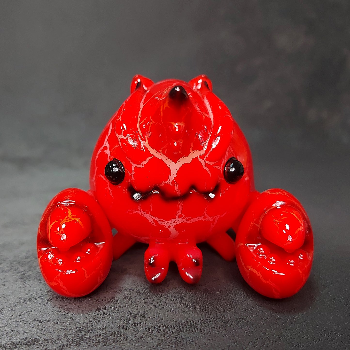 Red Crack GID BallBallShrimp 紅色裂紋油夜光波波蝦
