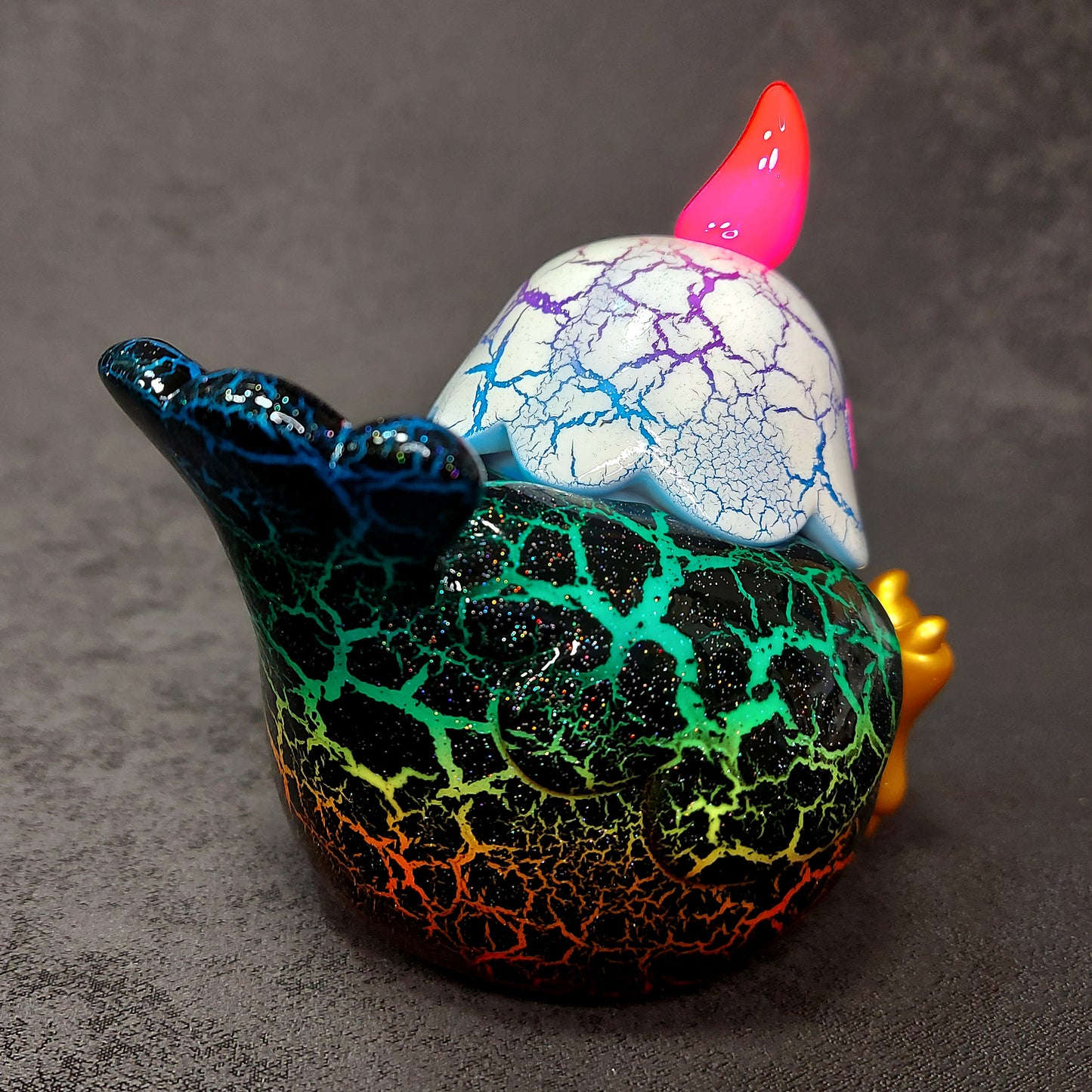 Rainbow Crack Paint BallBallBird 彩虹裂紋波波雀