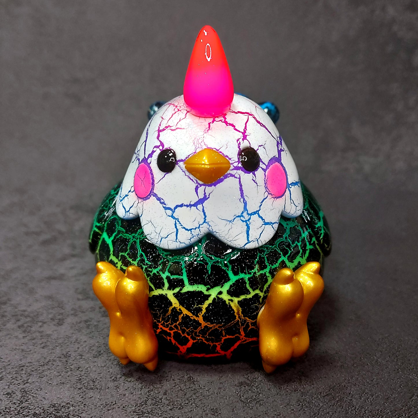 Rainbow Crack Paint BallBallBird 彩虹裂紋波波雀