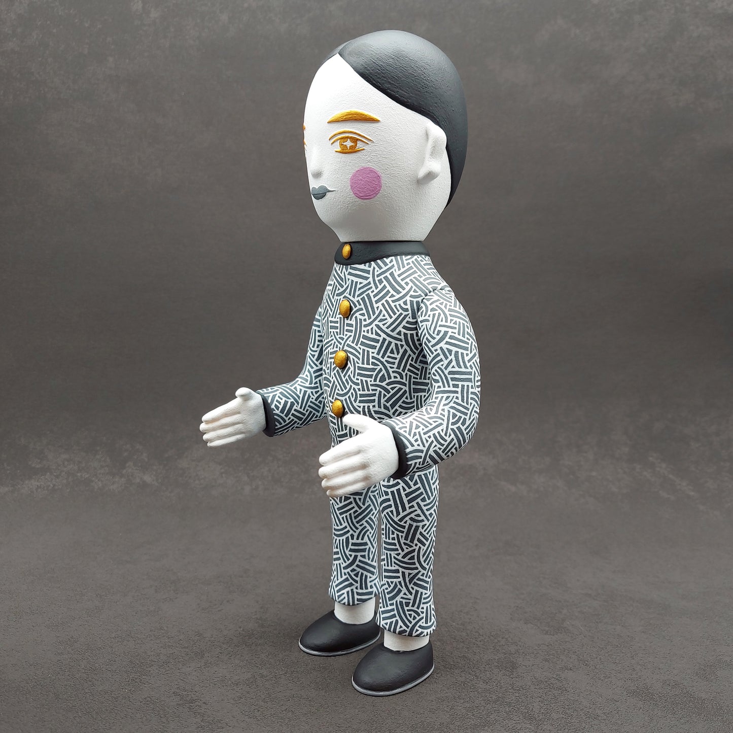 B&W Gold Boy And Jade Girl 黑白金童玉女