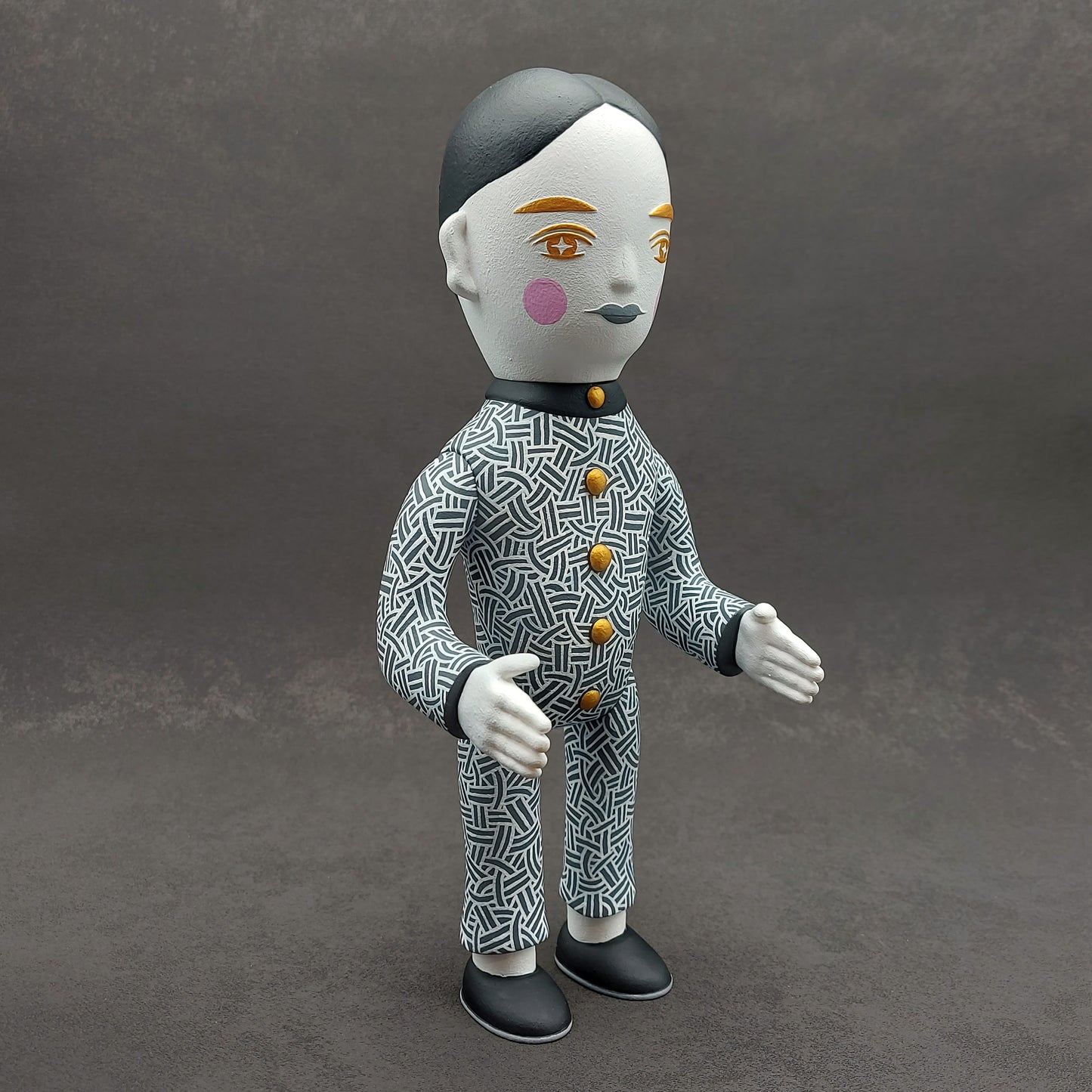 B&W Gold Boy And Jade Girl 黑白金童玉女