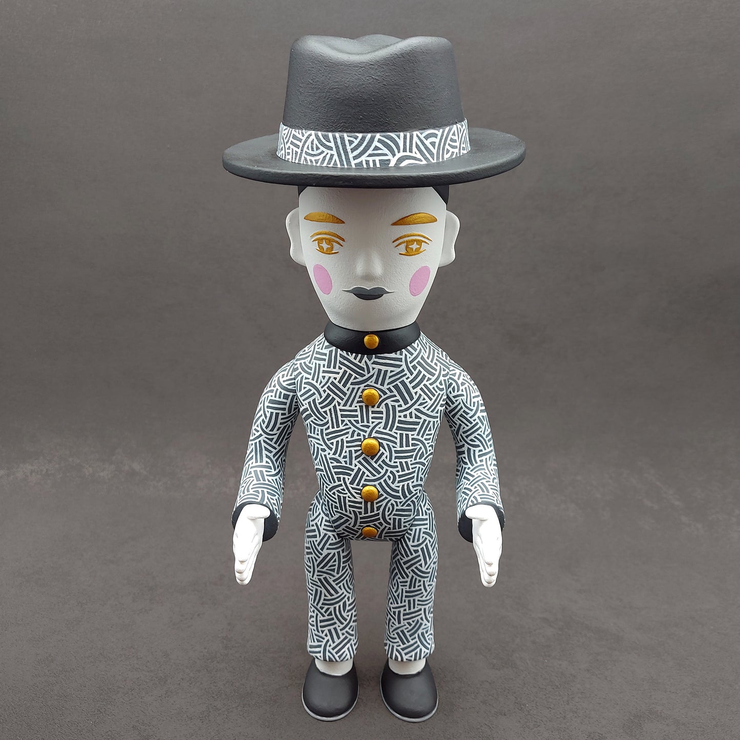 B&W Gold Boy And Jade Girl 黑白金童玉女