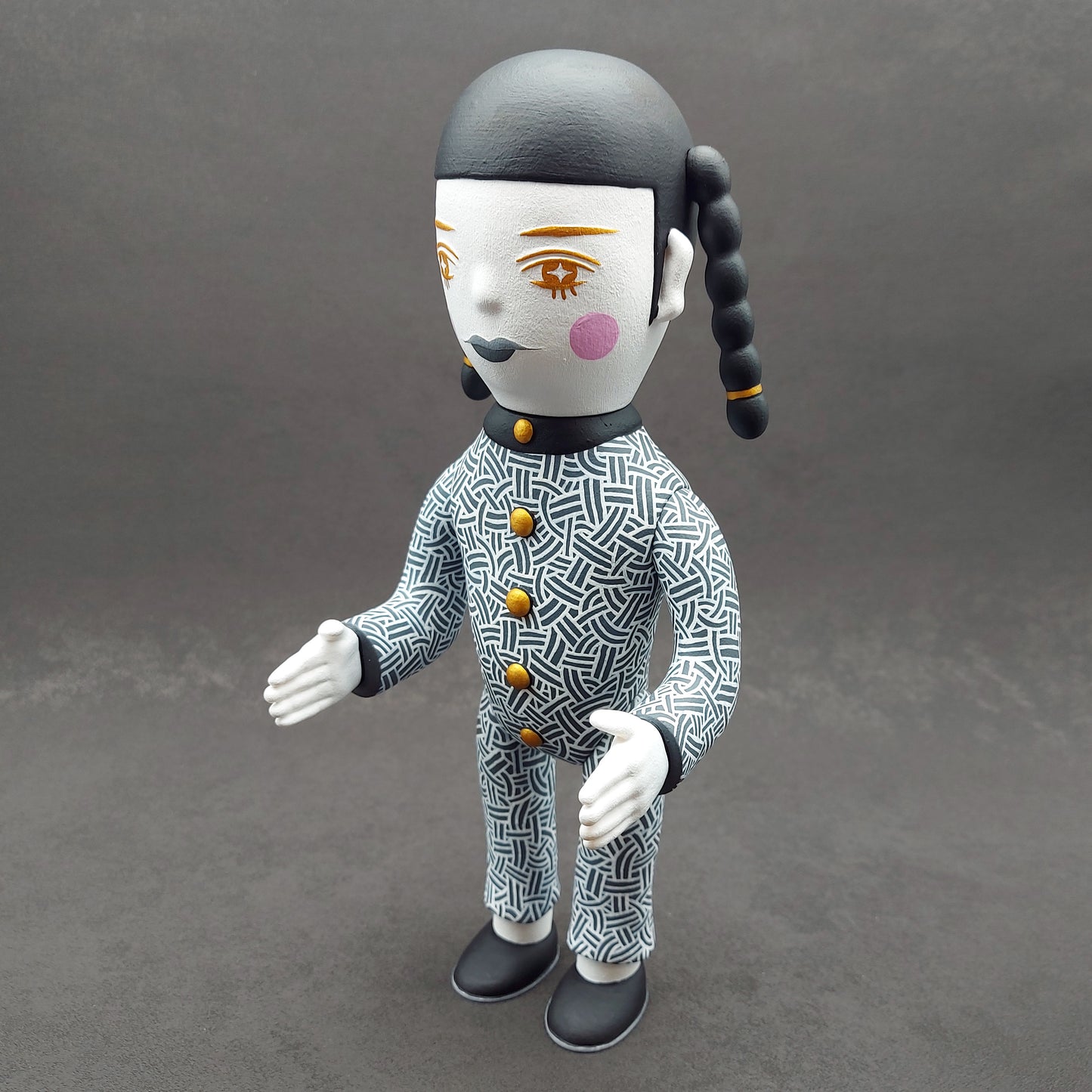 B&W Gold Boy And Jade Girl 黑白金童玉女