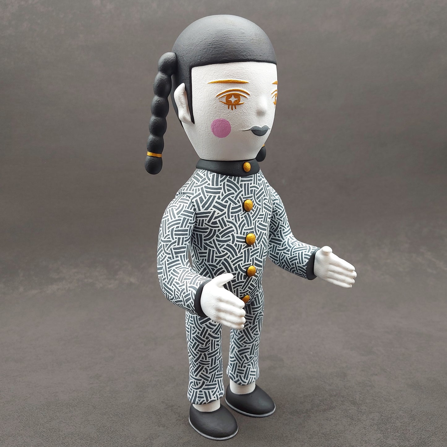 B&W Gold Boy And Jade Girl 黑白金童玉女