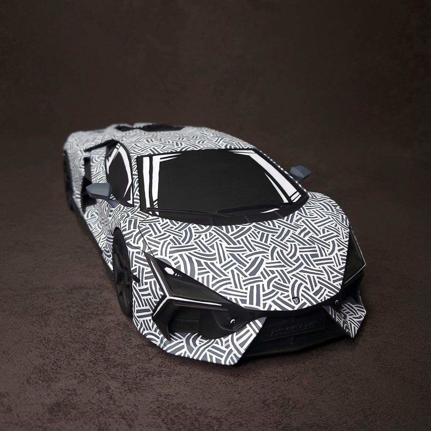 Lamborghini in Black & White Pattern