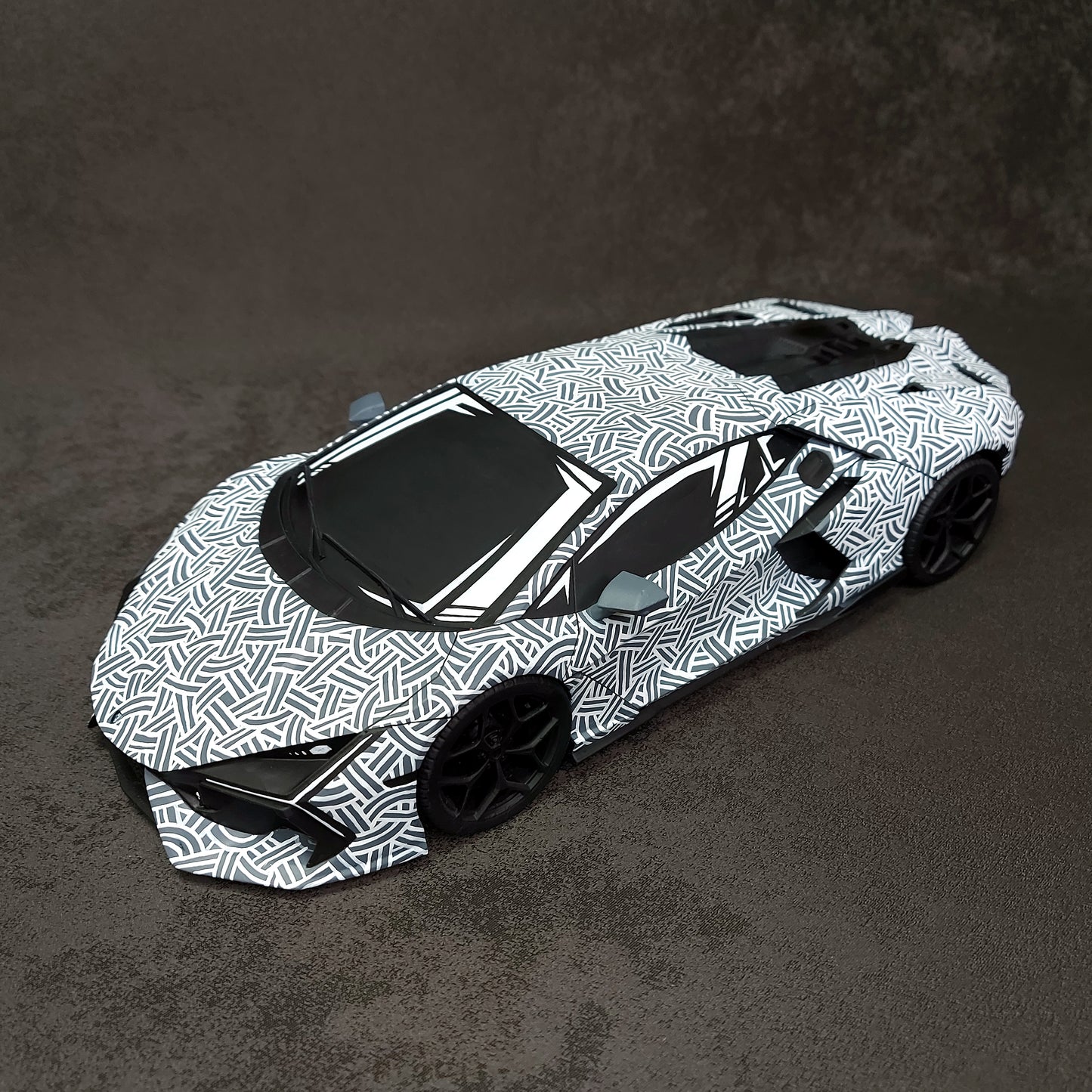 Lamborghini in Black & White Pattern