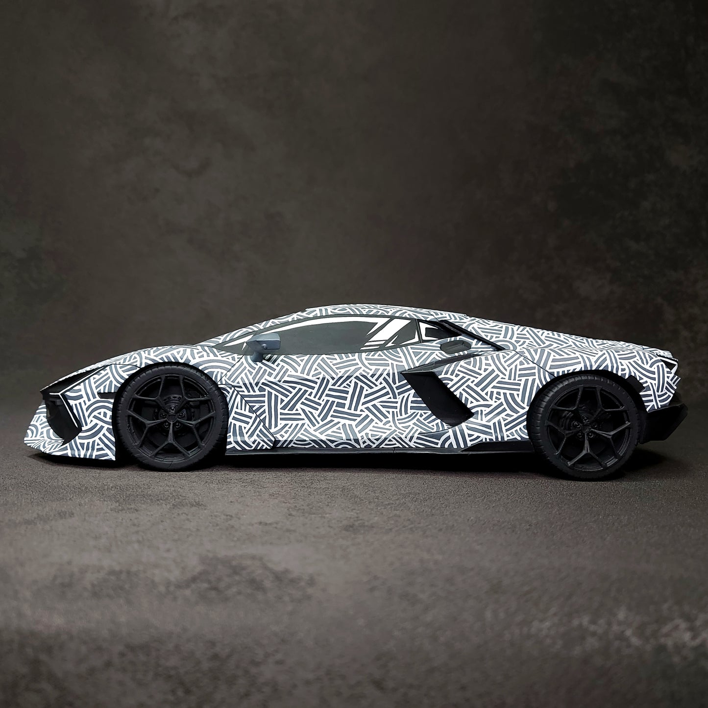 Lamborghini in Black & White Pattern