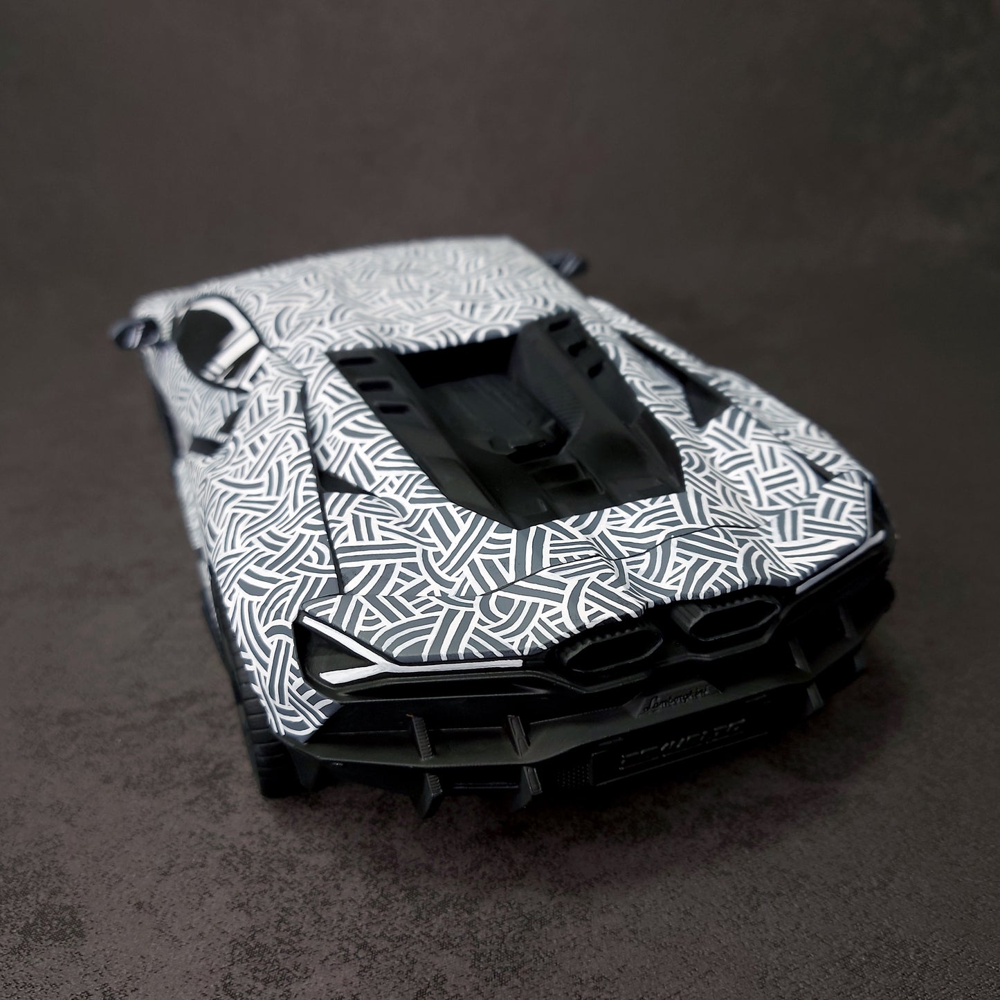 Lamborghini in Black & White Pattern