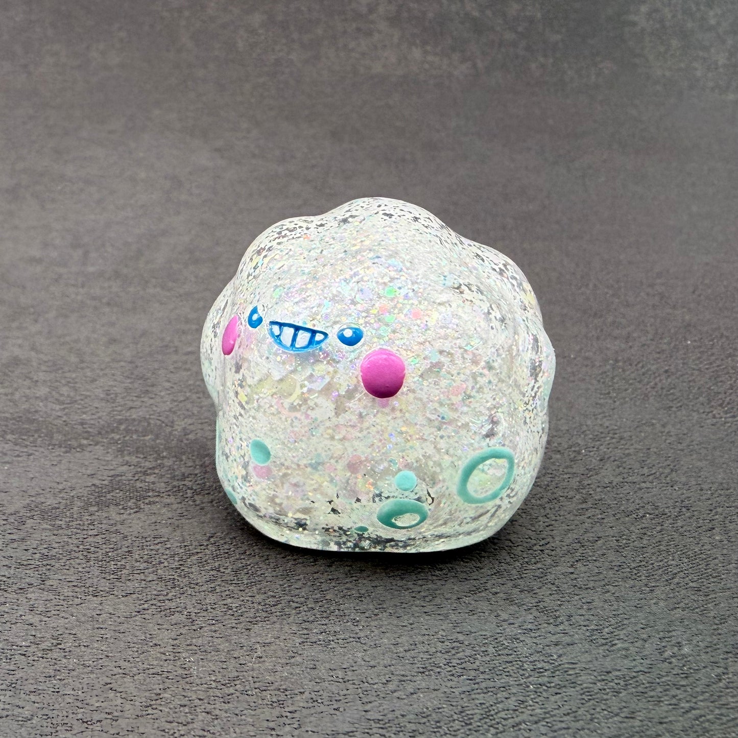 Light Blue Circle White Glitter BallBallInk 粉藍圈白色閃粉波波墨