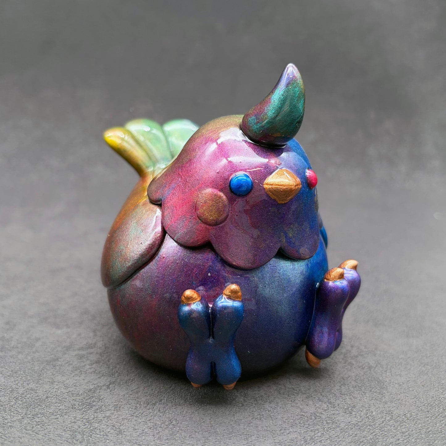 Metallic Rainbow BallBallBird 金屬彩虹波波雀