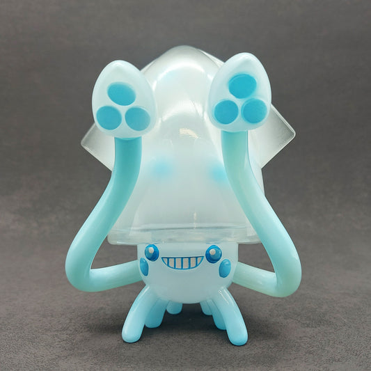 Transparent Light Blue BallBallSquid 透明粉藍波波烏