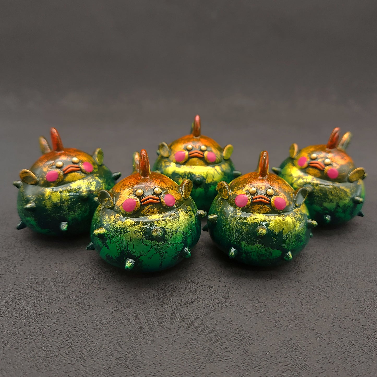 Fluorescence Foil Rainbow PuﬀerBallFish 螢光金屬彩虹刺波魚